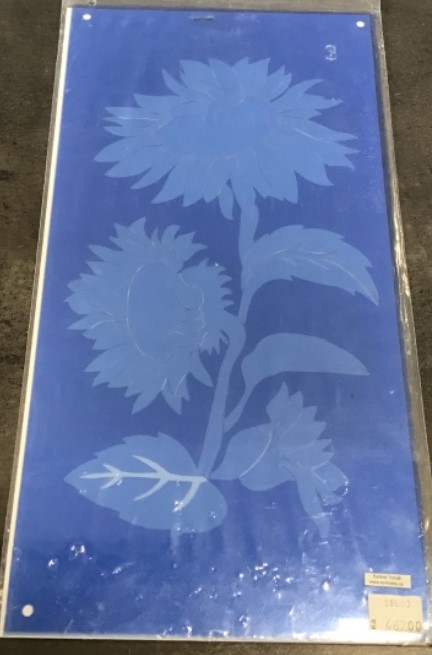 Šablona plastová 3vrstvá Slunečnice 20x39cm