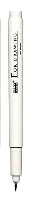 Popisovač technický Marvy černý brush štětečkový