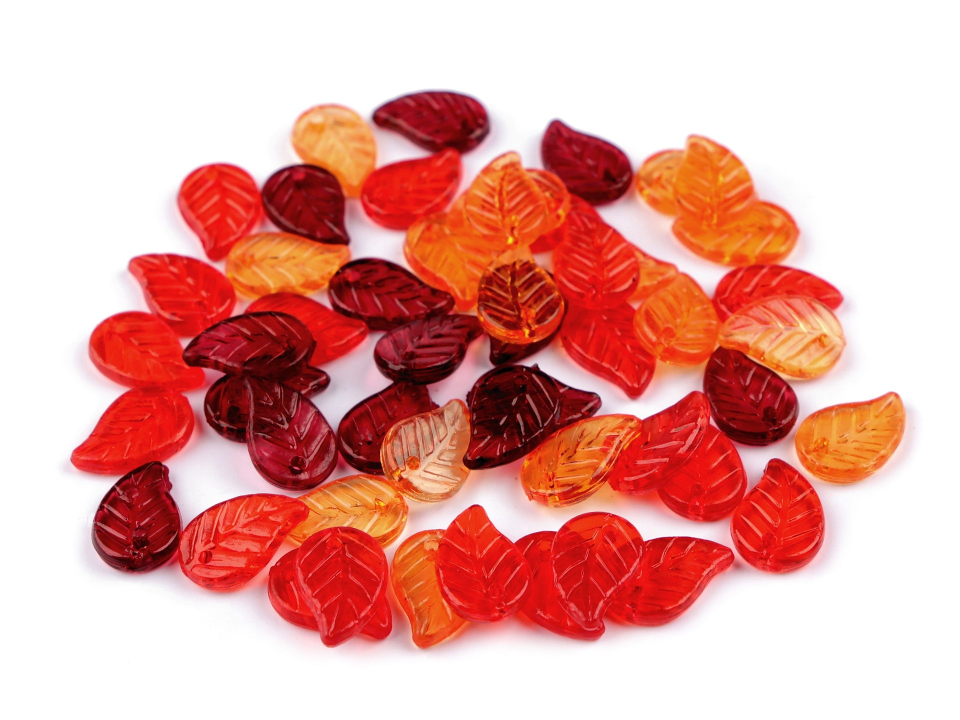 Listy mix oranž 9x14mm 20g