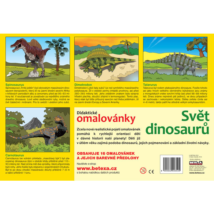 Omalovánky Svět dinosaurů  A4