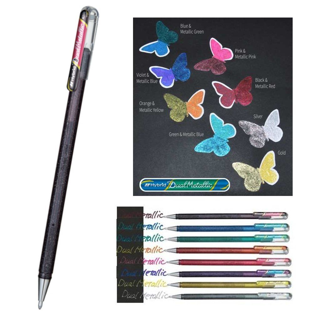 Gelové pero Pentel Hybrid Dual fialová/metalická modrá