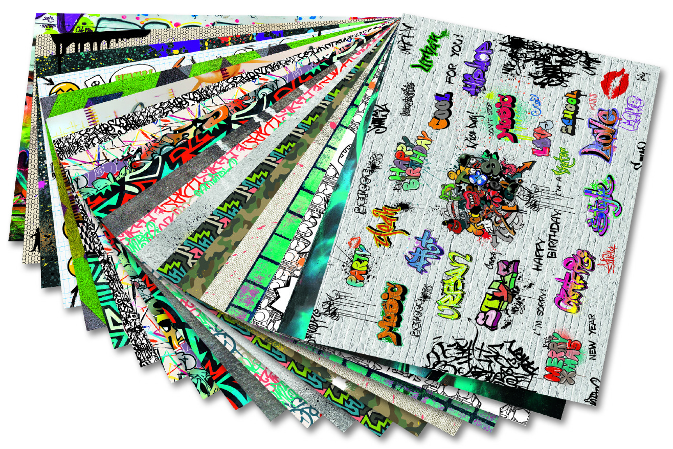 Blok s motivem "GRAFFITY"  270g/m2 20 listů