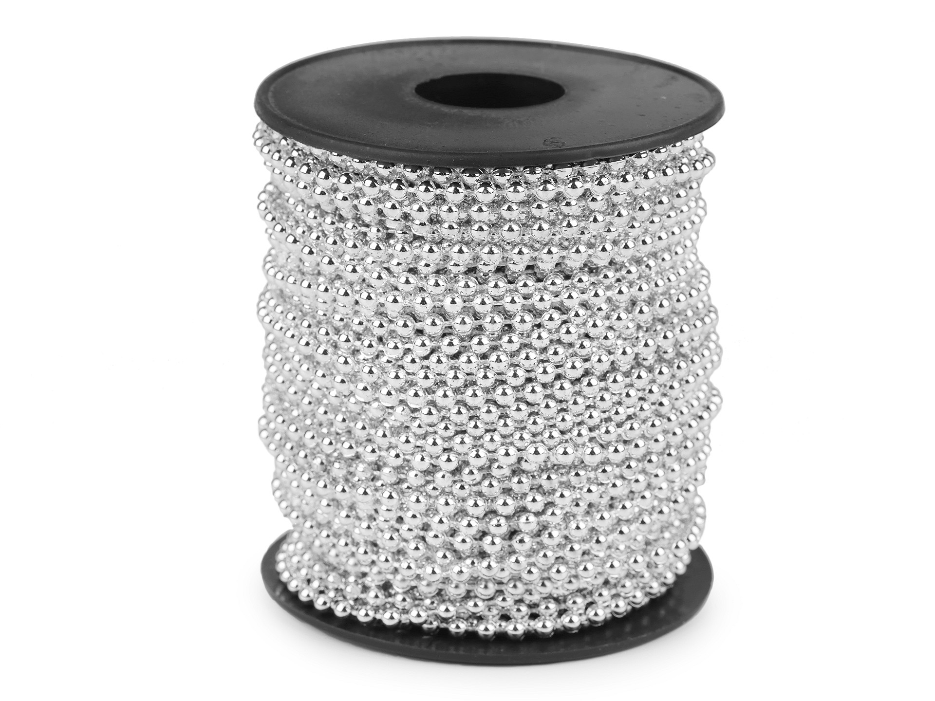 Perlový řetěz Ø3mm 25m stříbrná