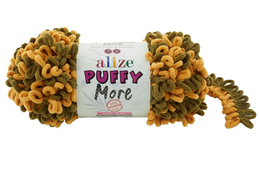 Příze Puffy More Oliva/hoř Alize