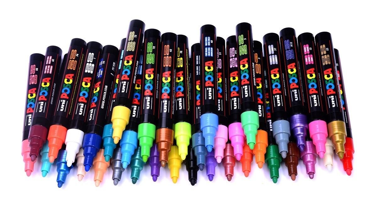 POSCA 5M metalický zelený popisovač hrot 1,8-2,5mm