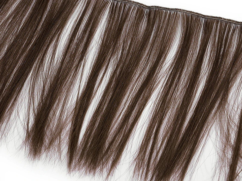 Paruka vlasy pro panenky 20cm hnědá