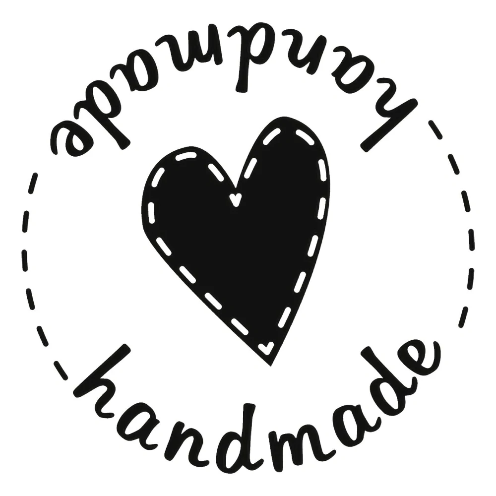 Hand made - gumové razítko na dřevě (1ks)