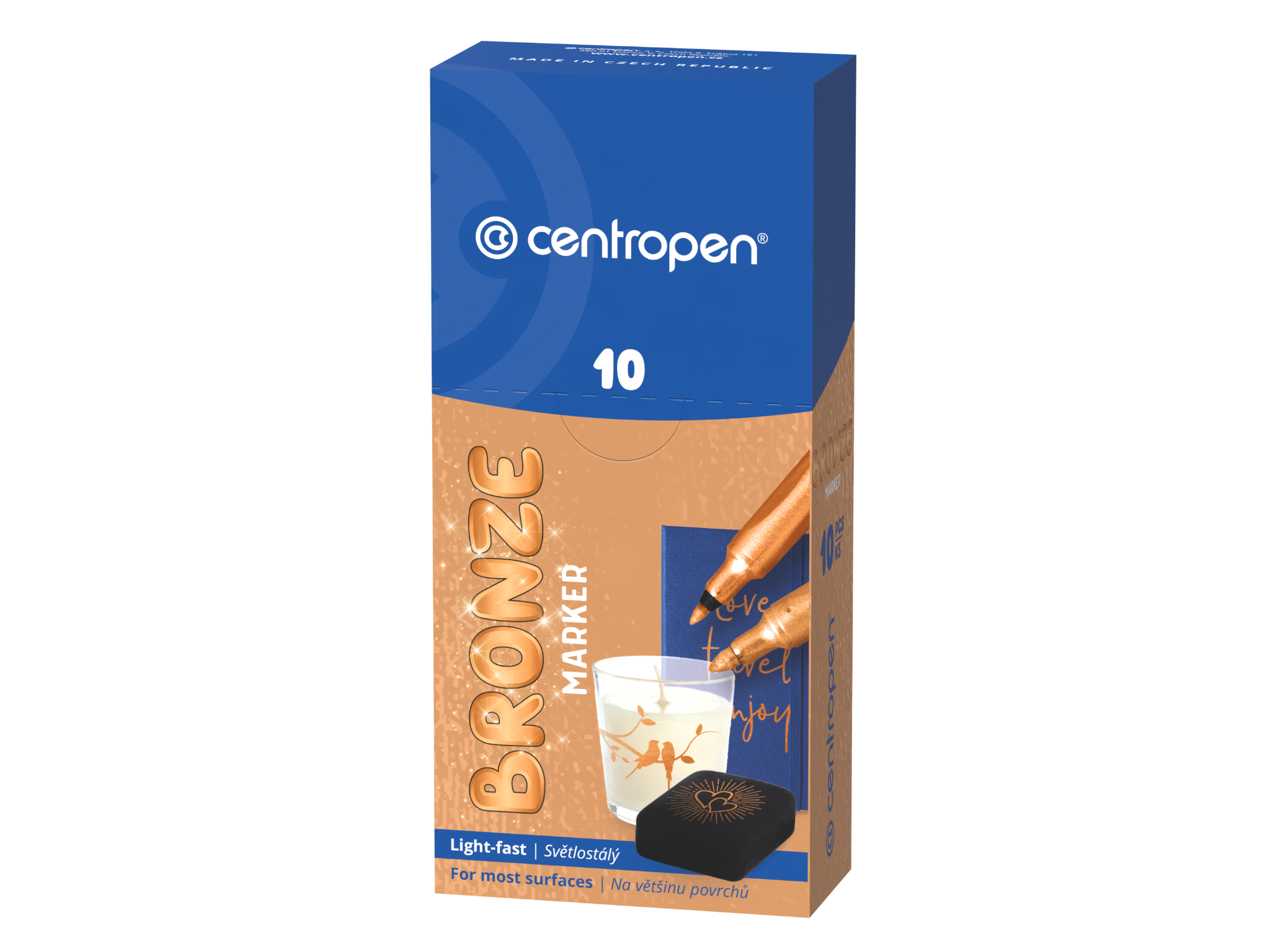 Popisovač M 1mm Centropen bronz