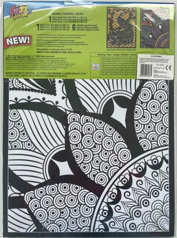 Sametové omalovánky 38x28cm Páv