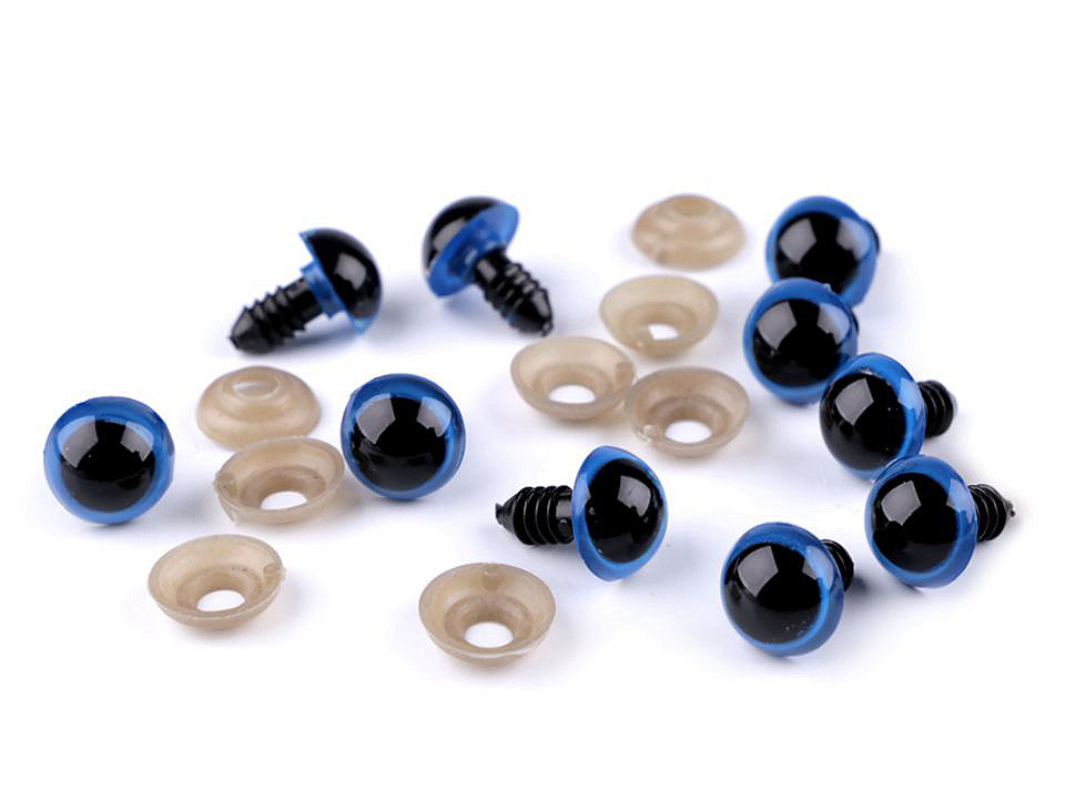 Bezpečnostní oči o14mm modrá 1ks