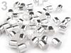 Kaplík hladký 10x10mm stříbrný 1ks