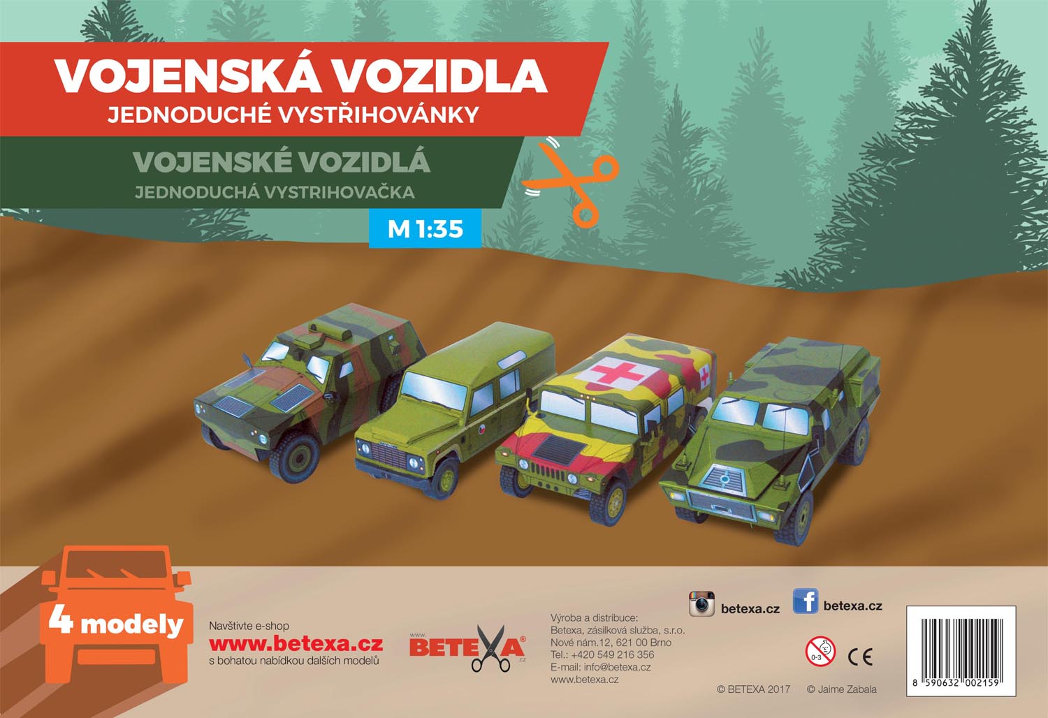 Vystřihovánky A4 Vojenská vozidla