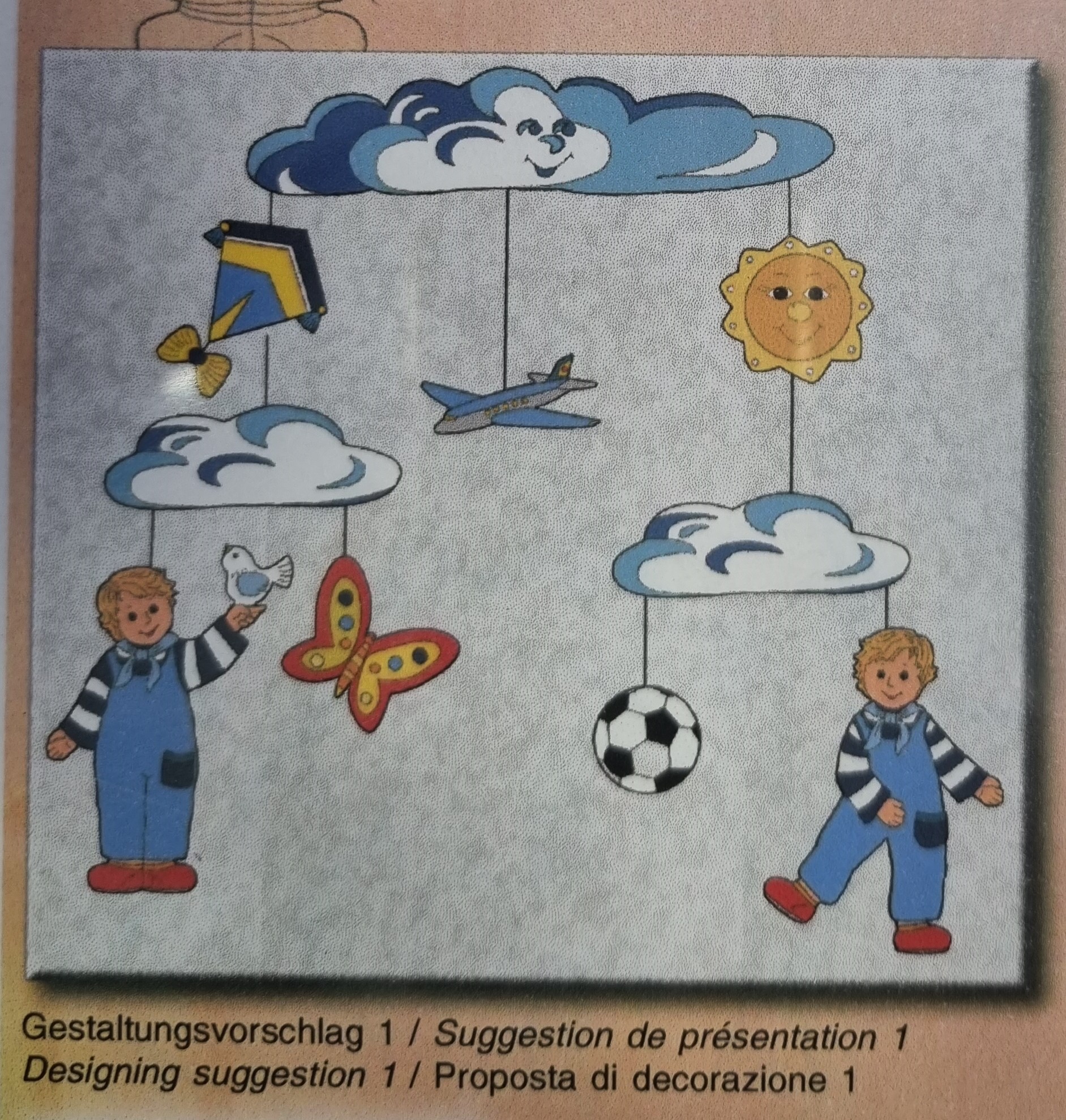 Motiv chlapečka k vyřezání mobile 2xA4 30x21cm