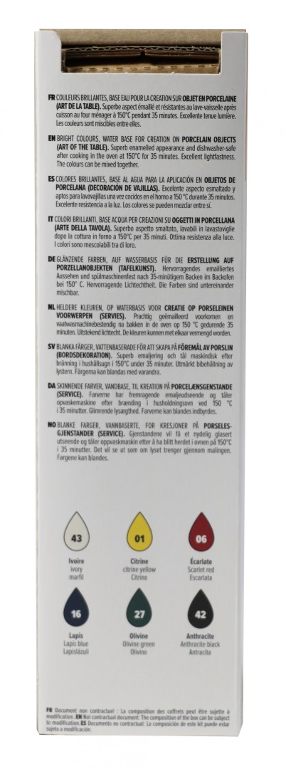 Sada barev Porcelain 6x20ml