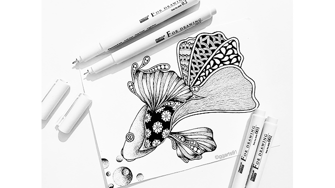 Popisovač technický Marvy černý 0,4mm