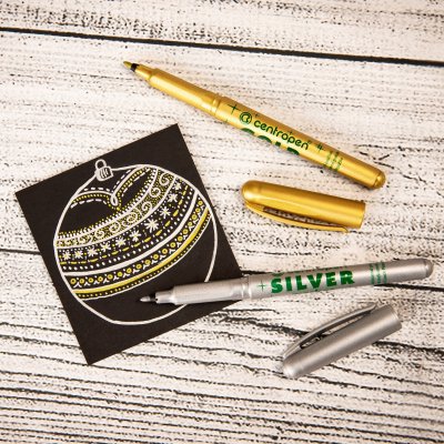 Popisovač M 1mm Centropen bronz