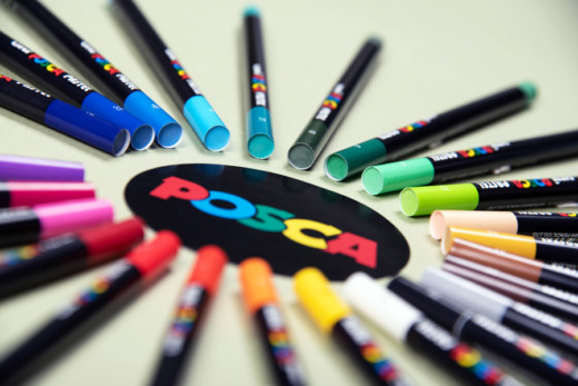 POSCA 1MR zelený popisovač kovový hrot 0,7mm