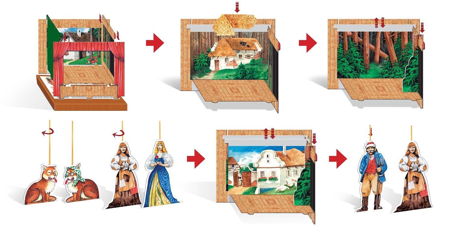 Originální papírové loutkové divadlo