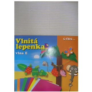Papírová vlnitá lepenka stříbrná mat 35x25cm 1ks