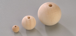 Dřevěné korále kulaté o18mm 20ks