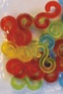 Plastové zapínání k náramkům z gumiček  LOOPS "S" mix barev 20ks