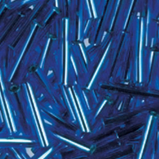 Skleněné korálky modré tyčky o2x11mm 13g