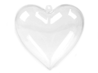 Srdce plast půlené 80mm 1ks