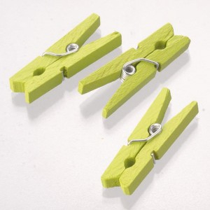 Dřevěné kolíčky 40ks 30mm zelené