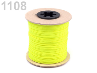Oděvní šňůra PES 1m o1,5mm neon žlutá