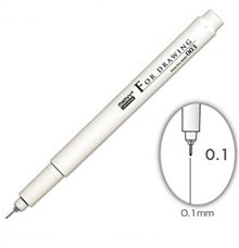 Popisovač technický Marvy černý 0,1mm