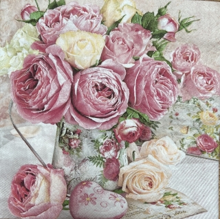 Ubrousek 33x33cm Růže