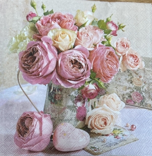 Ubrousek 33x33cm Růže