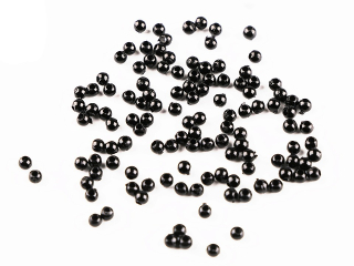 Plastové korálky perly Ø3mm cca10g černé