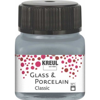 Barva na sklo a porcelán 20ml metalická stříbrná  classic