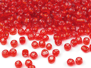 Rokajl 8/0 3mm červená s průtahem cca50g
