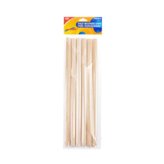 Tyčky dřevěné přírodní kulaté průměr 1,5cm (6ks)