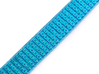 Flitrový prýmek š22mm 1m modrá