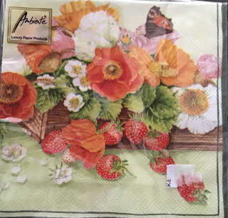 Ubrousek 33x33cm květiny