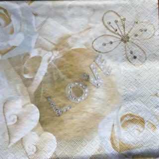 Ubrousek 33x33cm Love