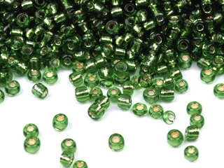 Rokajl 12/0 2mm s průtahem cca50g zelená