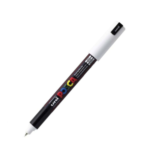 POSCA 1MR bílý popisovač kovový hrot 0,7mm