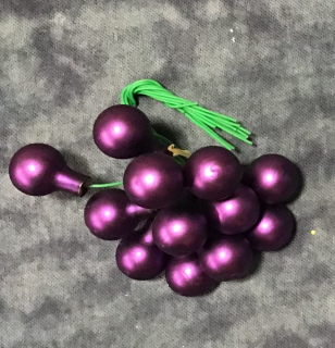 Vánoční koule zápich 12ks o1cm fialová mat
