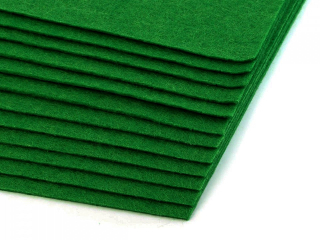 Plsť filc 20x30cm zelená 2mm