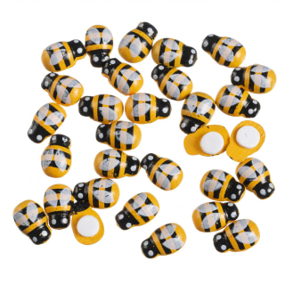 Včela přízdoba dřevo 9x12mm 1ks 