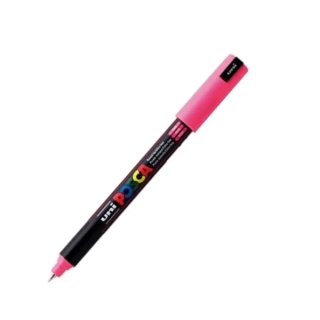 POSCA 1MR růžový popisovač kovový hrot 0,7mm