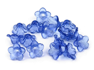 Zvoneček plast o12mm modrá 20ks