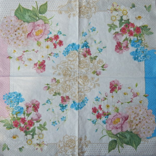 Ubrousek 33x33cm květiny