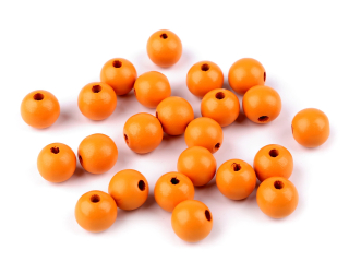 Dřevěné korálky Ø14mm 20g oranž