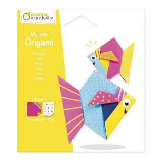 Papíry na origami 12x12cm (20ks) ryba