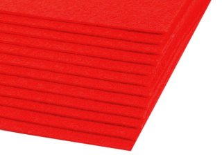Plsť filc 20x30cm červená 2mm